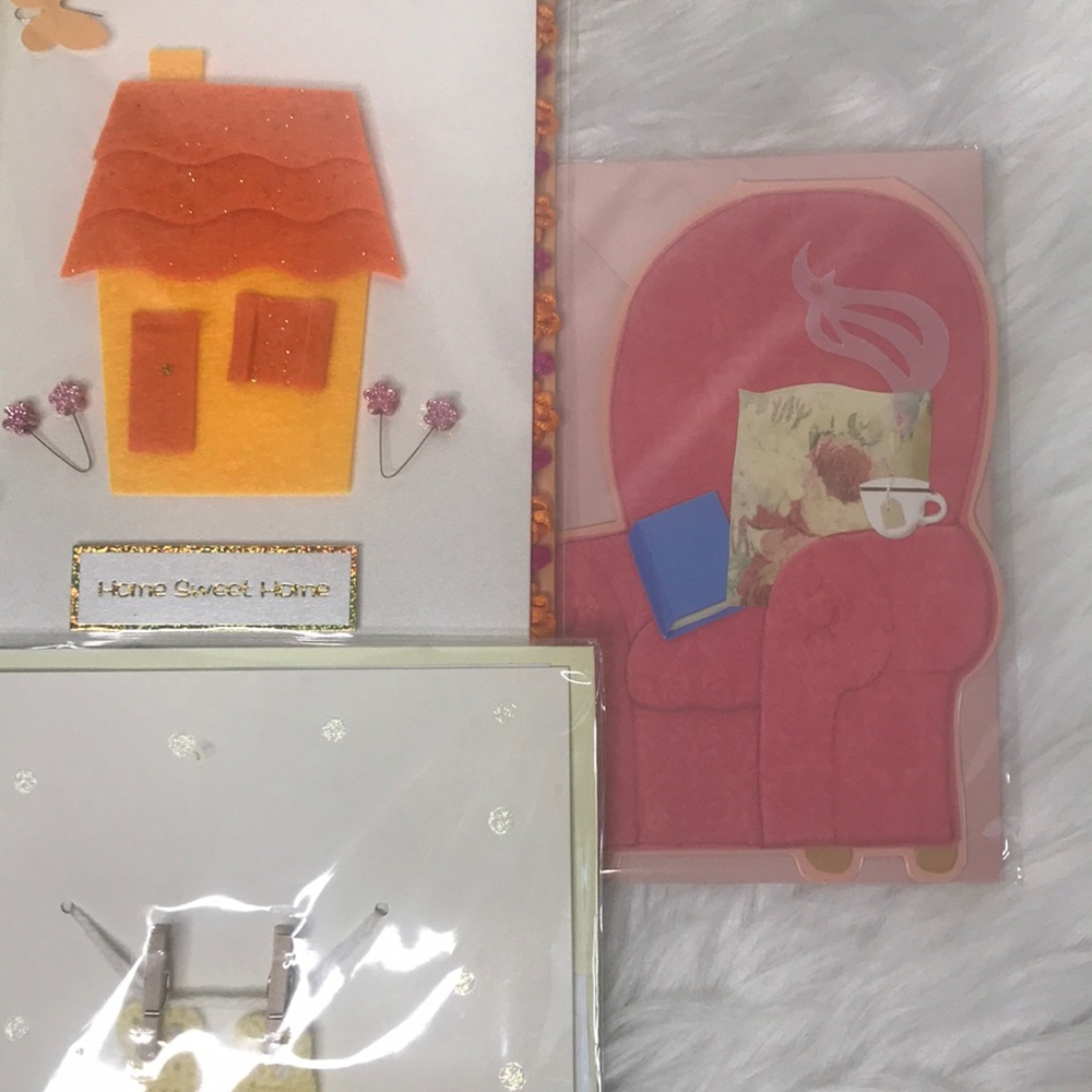 Greeting Cards Set of 7  Wedding Get Well Blank Brand New Handmade Unique Paper - Picture 4 of 5